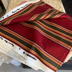 Vintage Raymond Waites Royal Stripe Mixture Of Colors 3 Yards